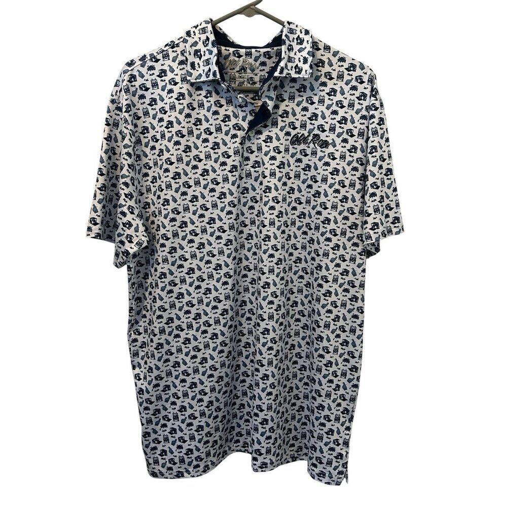 Old Row Shirt Mens XL Pregamer Tailgater Printed Polo Golf NWT Preppy Football